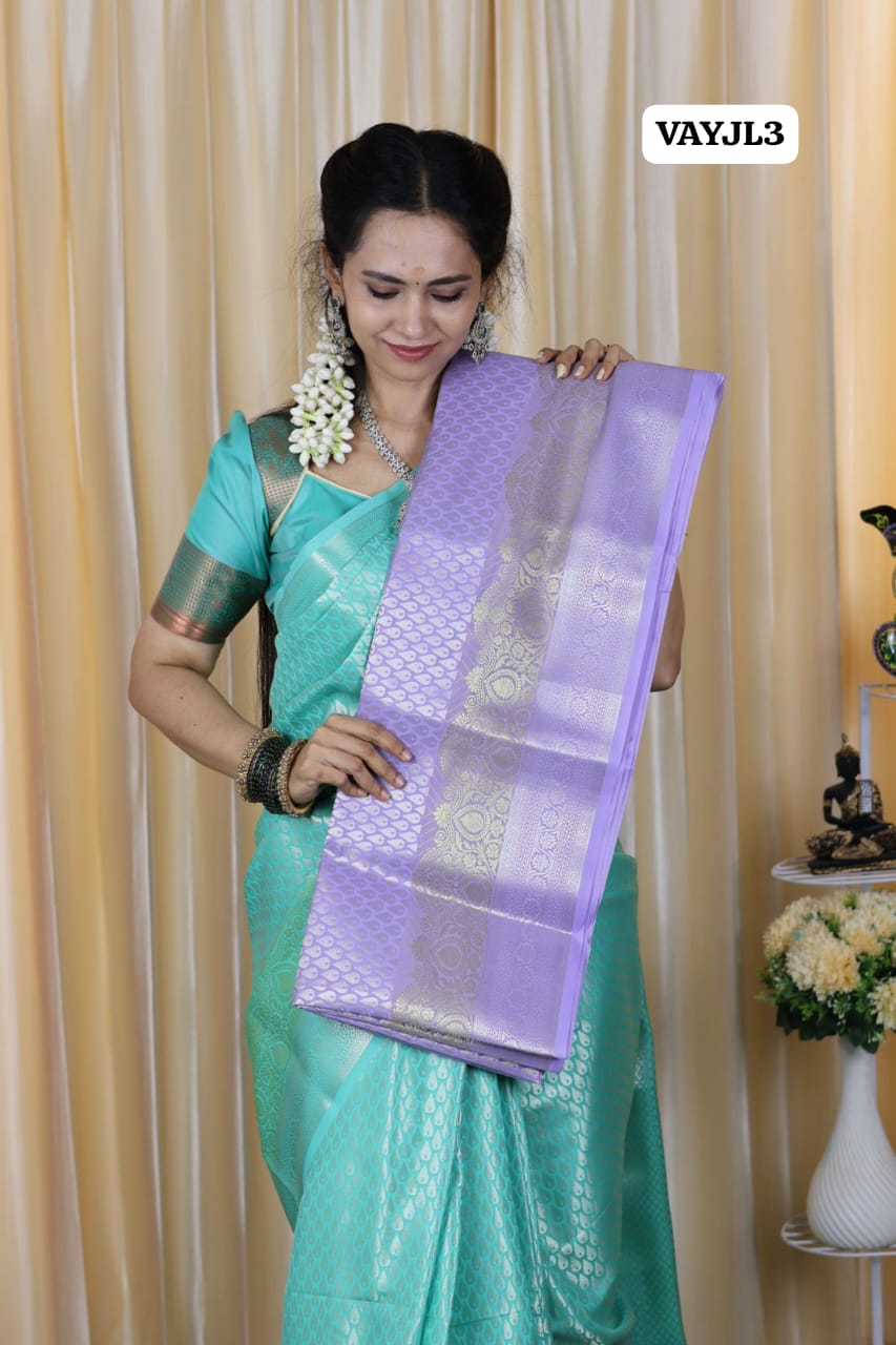 bridal .katan .semi soft silk saree with zari weaving🥳