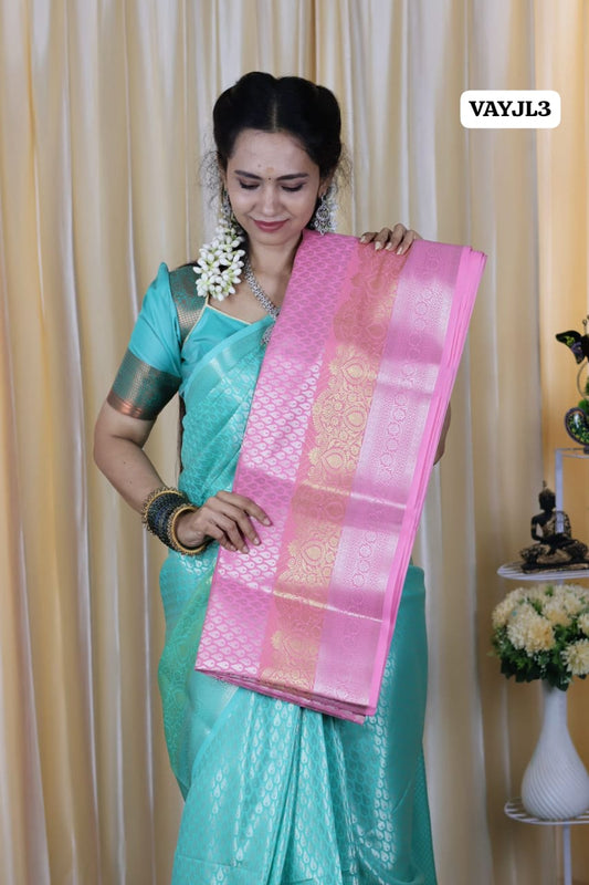 bridal .katan .semi soft silk saree with zari weaving😍🥳