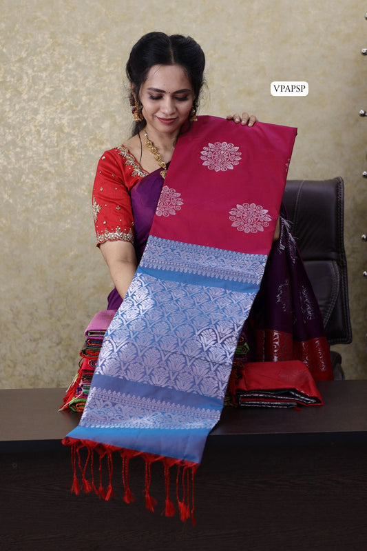 Borderless semi soft silk saree  😍🥳