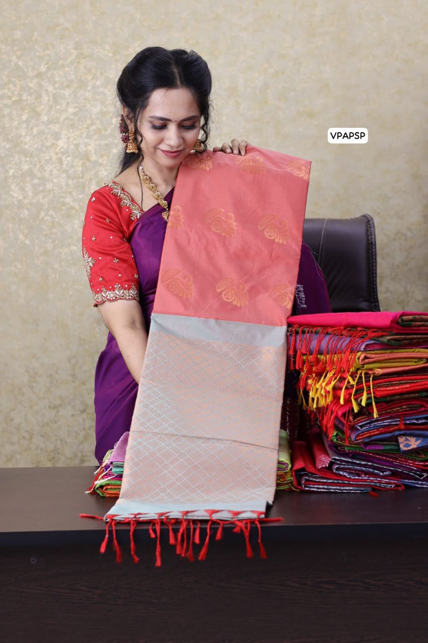 Borderless semi soft silk saree  😍🥳