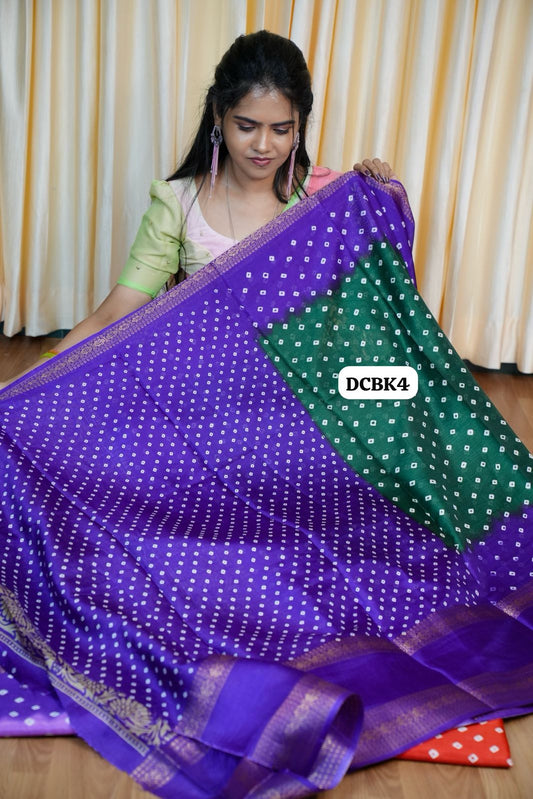 Bandhini silk sarees🥰😎📚