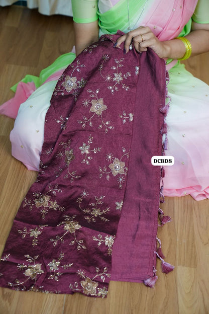 Georgette Saree with designer blouse🥰😎📚