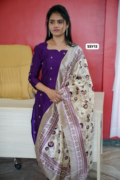 Raw silk 2 piece stitched 🥰😎