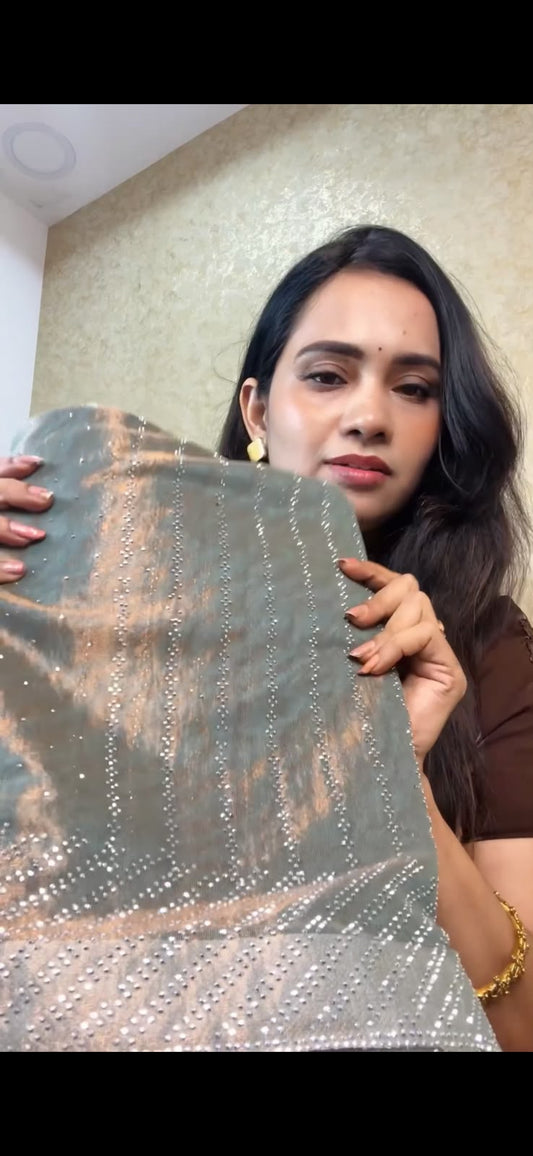 Designer saree with work at affordable price😍Ⓜ️ offer