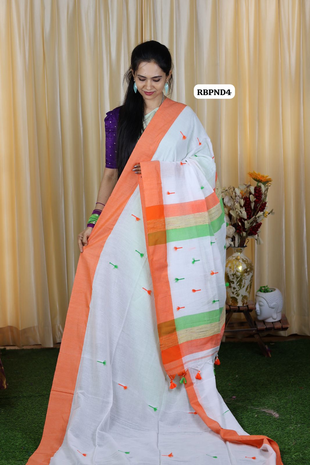 Khadhi cotton saree with embroidery work🥳