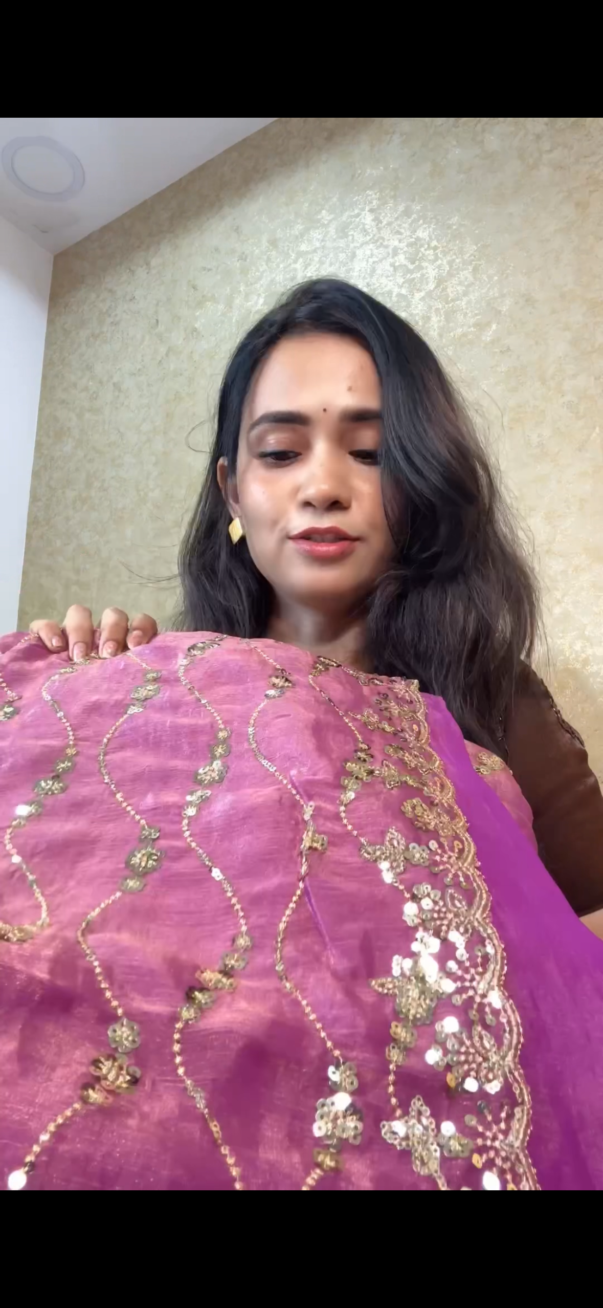 Space silk with sequence work offer saree😍Ⓜ️