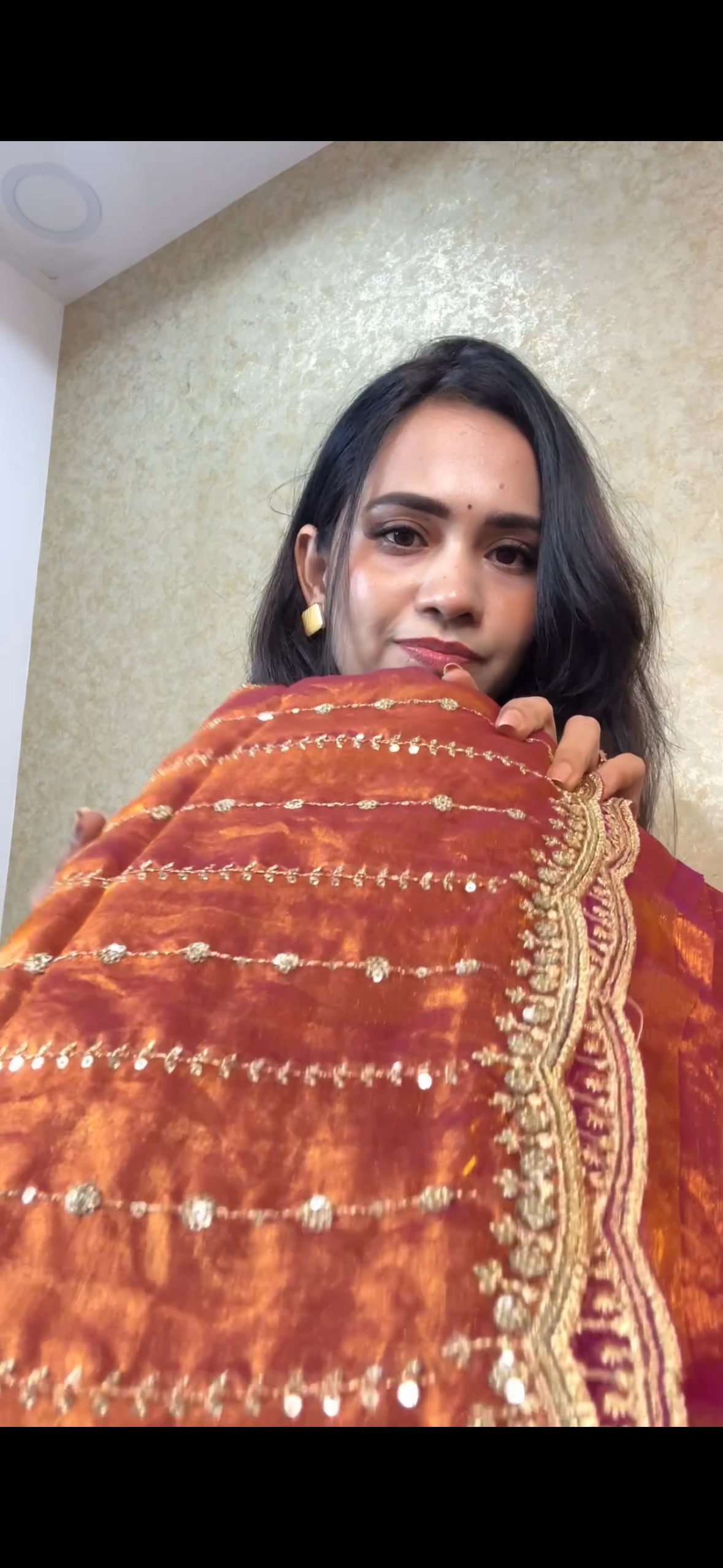 Space silk with sequence work offer saree😍Ⓜ️