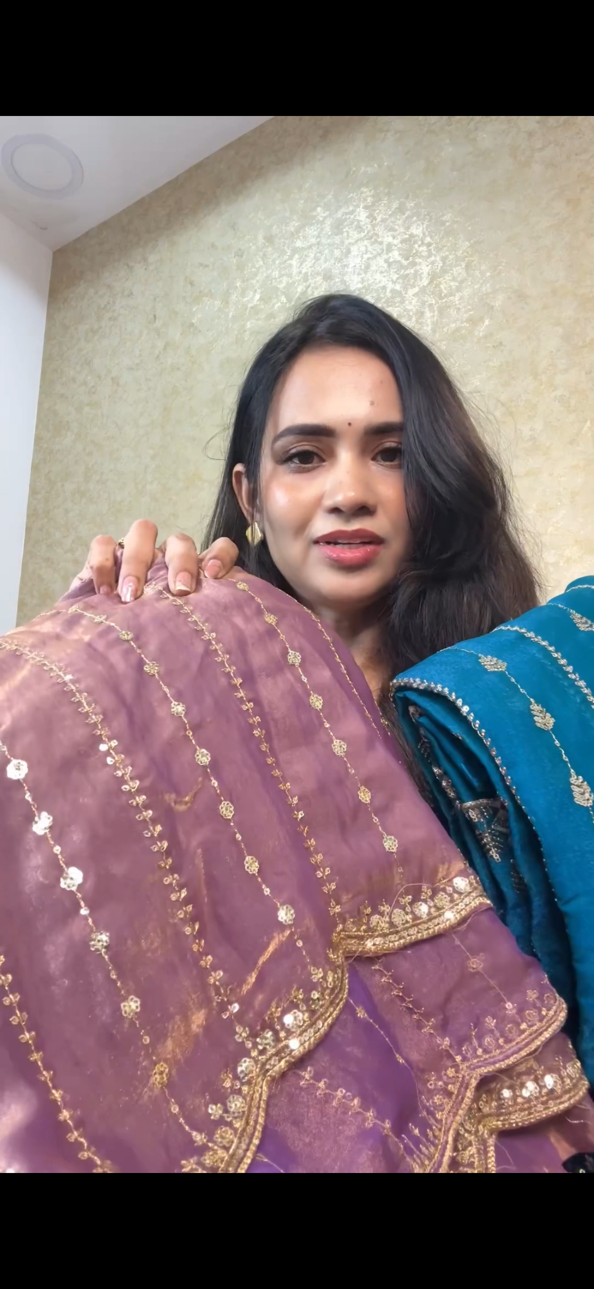 Space silk with sequence work offer saree😍Ⓜ️