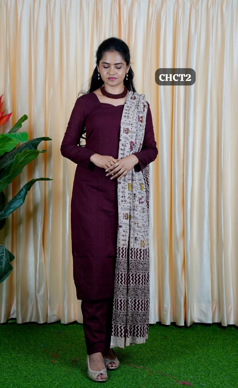 UnStitched Cotton salwar set.Prebooking 25 days( Top 2.5 mtr, Bottom 2.5 mtr)❌