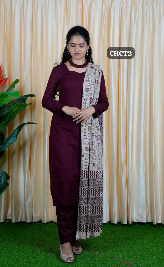 UnStitched Cotton salwar set.Prebooking 25 days( Top 2.5 mtr, Bottom 2.5 mtr)❌