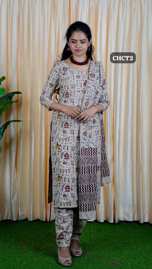 UnStitched Cotton salwar set. Prebook 25 days(Top 2.5 mtr,Bottom 2.5 mtr)🤗