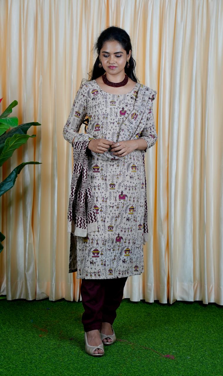 UnStitched Cotton salwar set. Prebook25 days(Top 2.5 mtr,Bottom 2.5 mtr)🤗