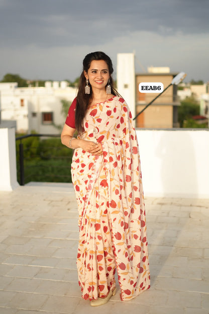 3D digital printed soft chiffon saree😍🥳