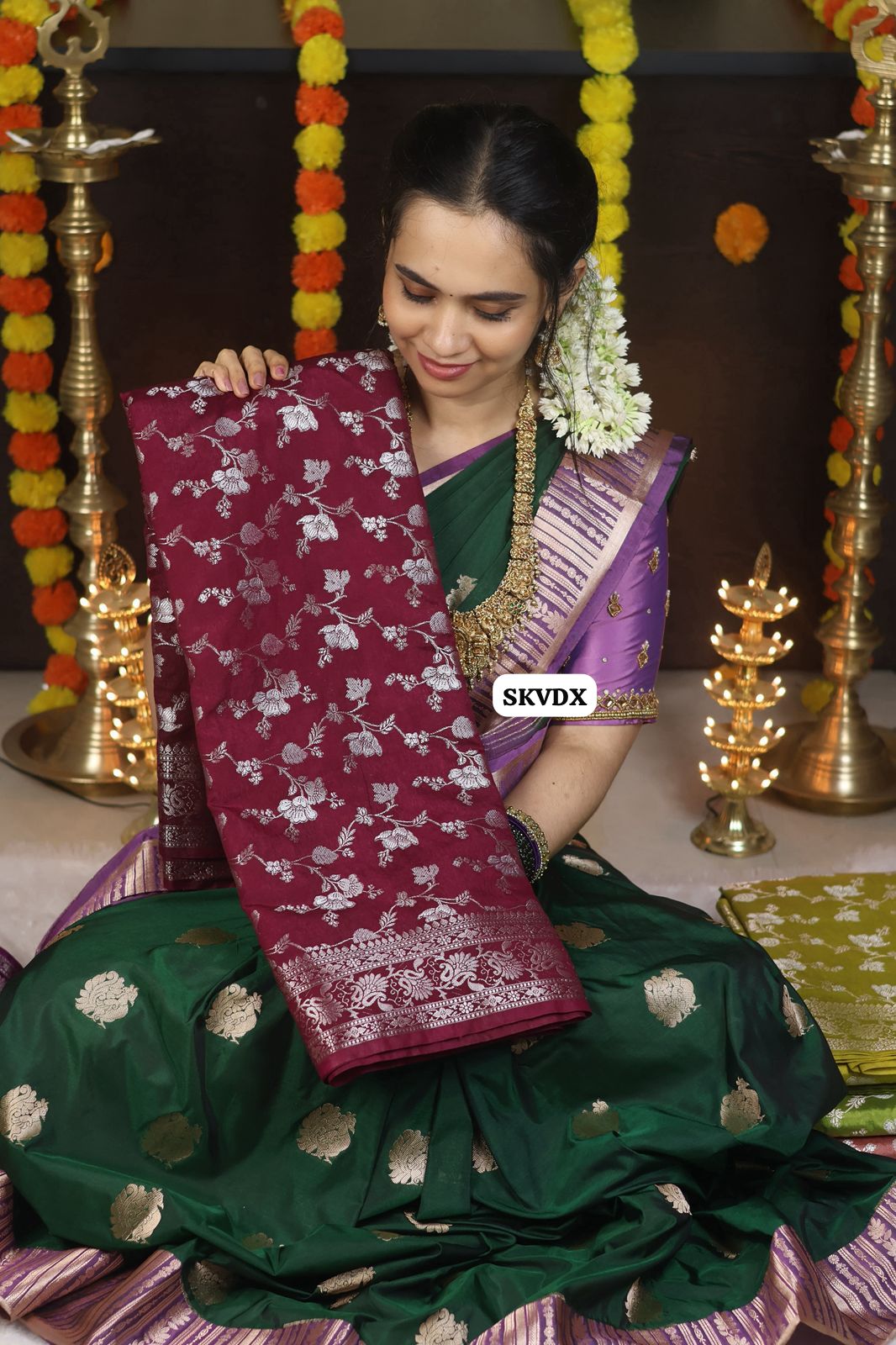 Banarasi semi soft silk saree 🥳