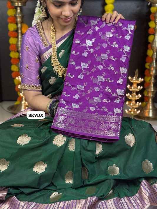 Banarasi semi soft silk saree 🥳