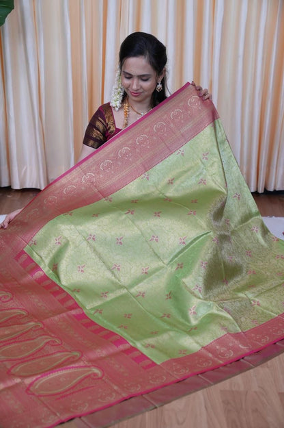 Bridal Kanchi semi silk saree🌈🥰