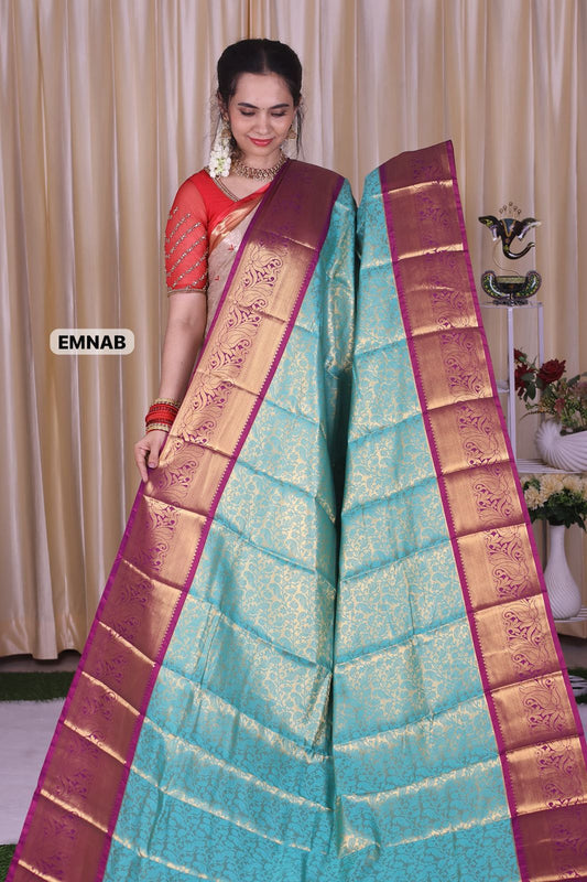 Bridal kanchi semi soft silk saree🥳