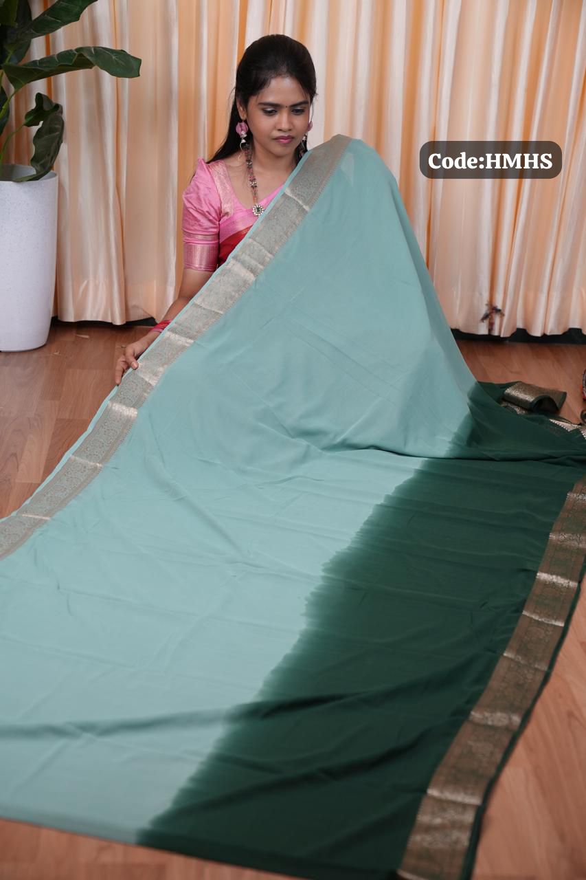 Soft georgette type saree🥰🥳