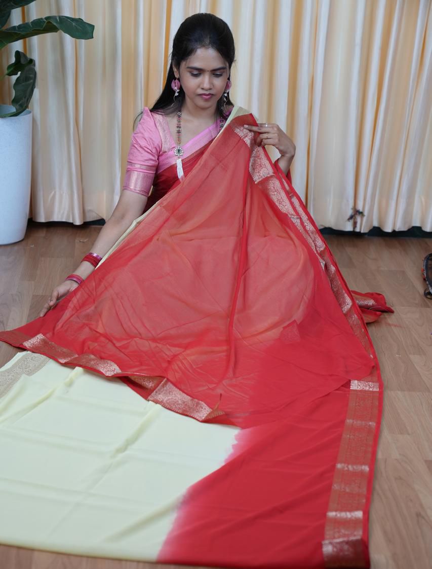 Soft georgette type saree🥰🥳