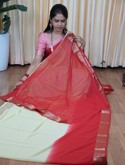 Soft georgette type saree🥰🥳