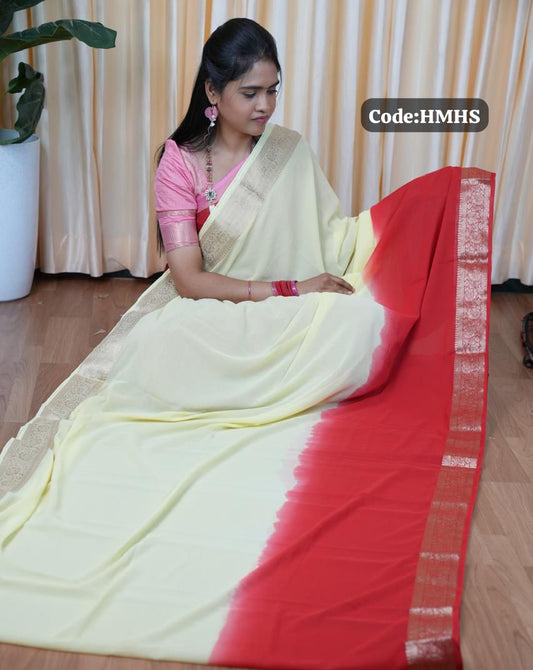 Soft georgette type saree🥰🥳
