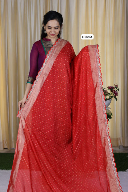 Prebook - Khadi Georgette saree with beautiful gold zari weaving saree🥳