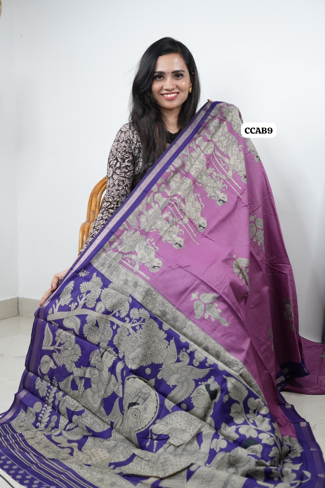 Kalamkari semi Model silk saree😍😎📚
