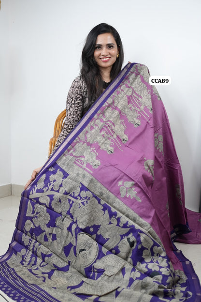 Kalamkari semi Model silk saree😍😎📚