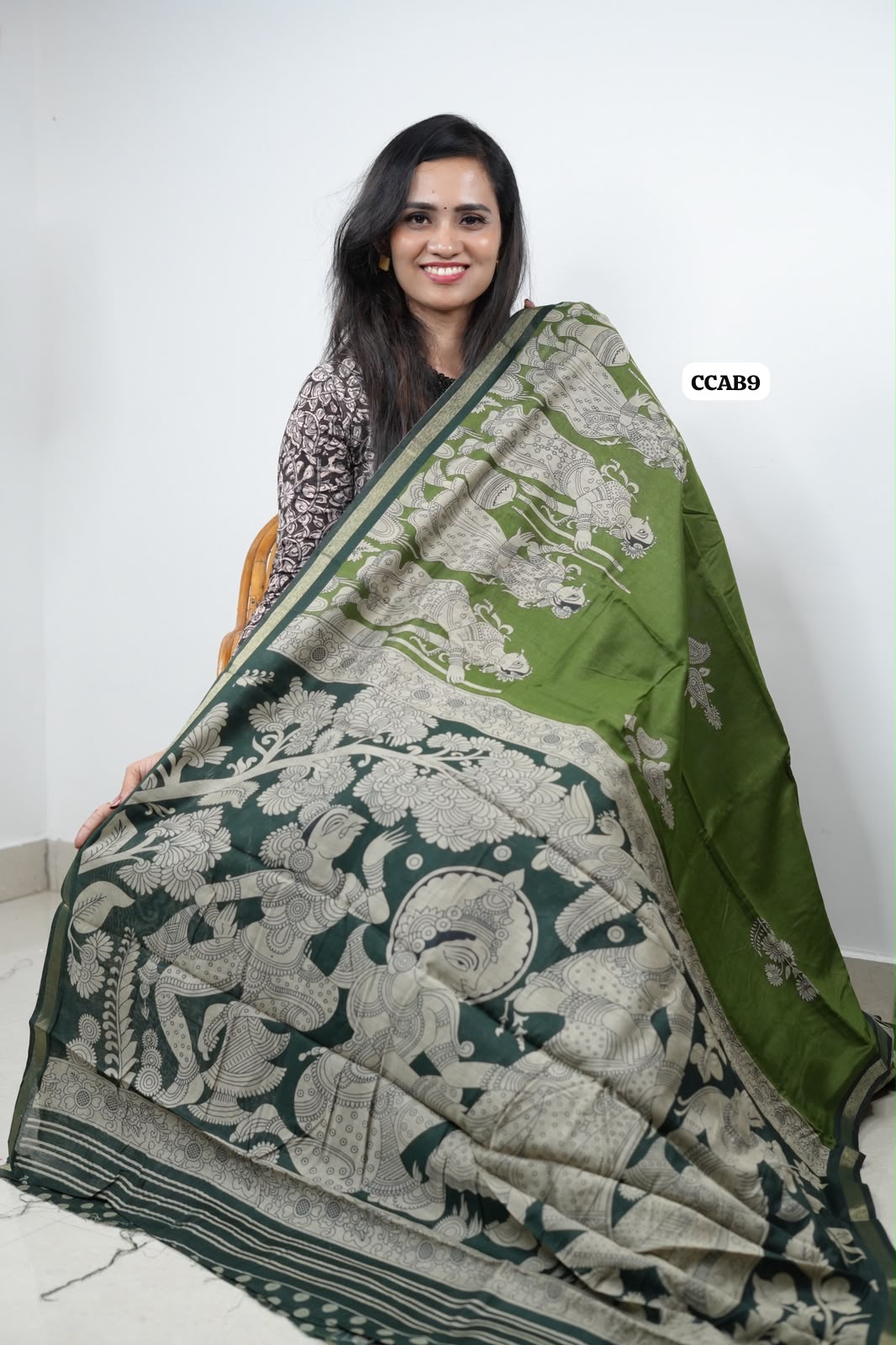 kalamkari Semi silk saree😍😎📚