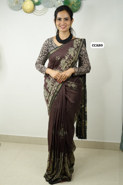kalamkari Semi Modal Silk Saree😍😎📚