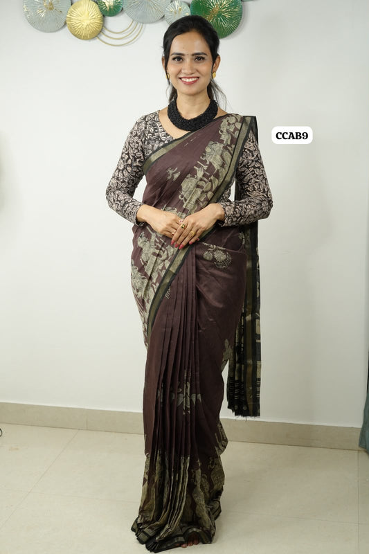 kalamkari Semi Modal Silk Saree😍😎📚