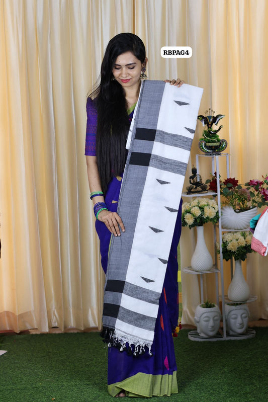 Pure khadhi cotton saree Ganga Jamuna border🥳
