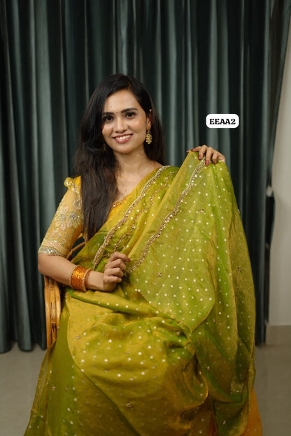 Chiffon stone work saree🥳