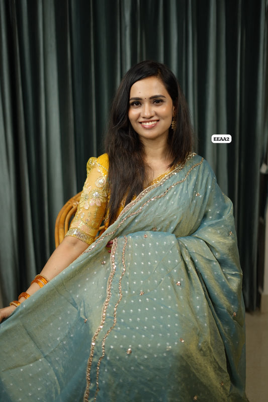 Chiffon stone work saree😍🥳