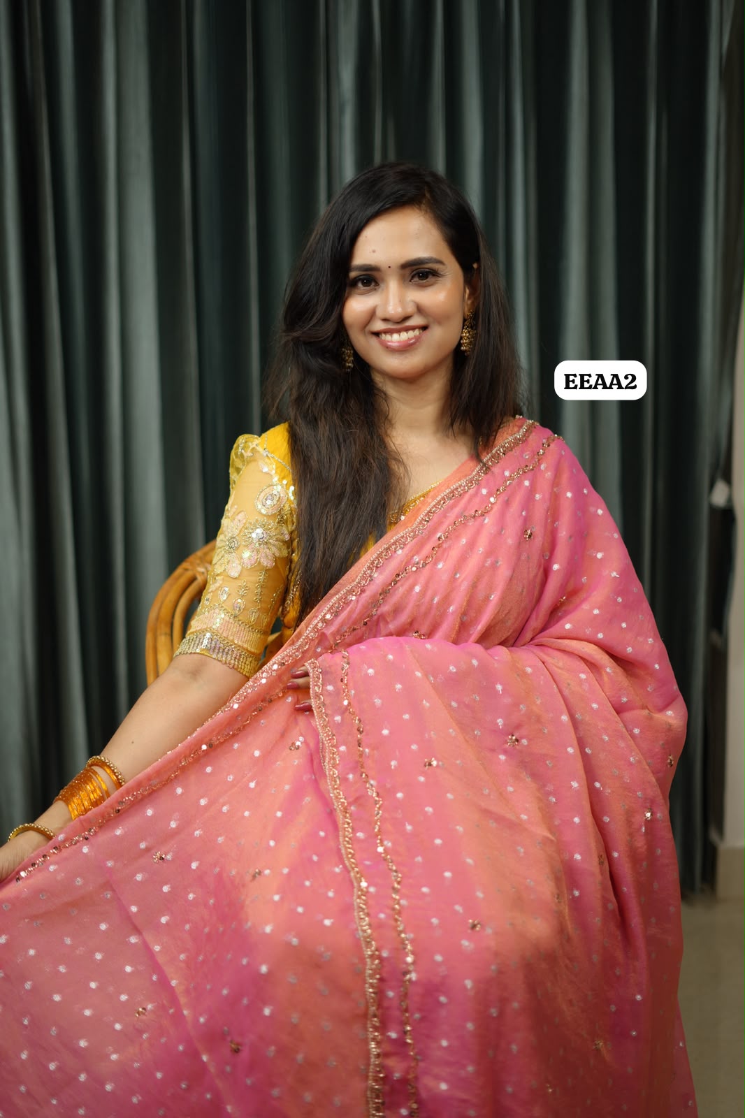 Chiffon stone work saree😍🥳