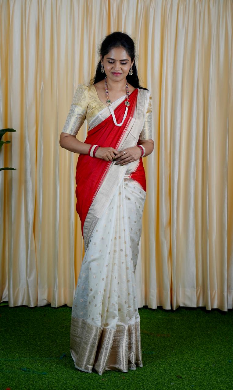 Warm silk sarees. in half and half 🥳✅