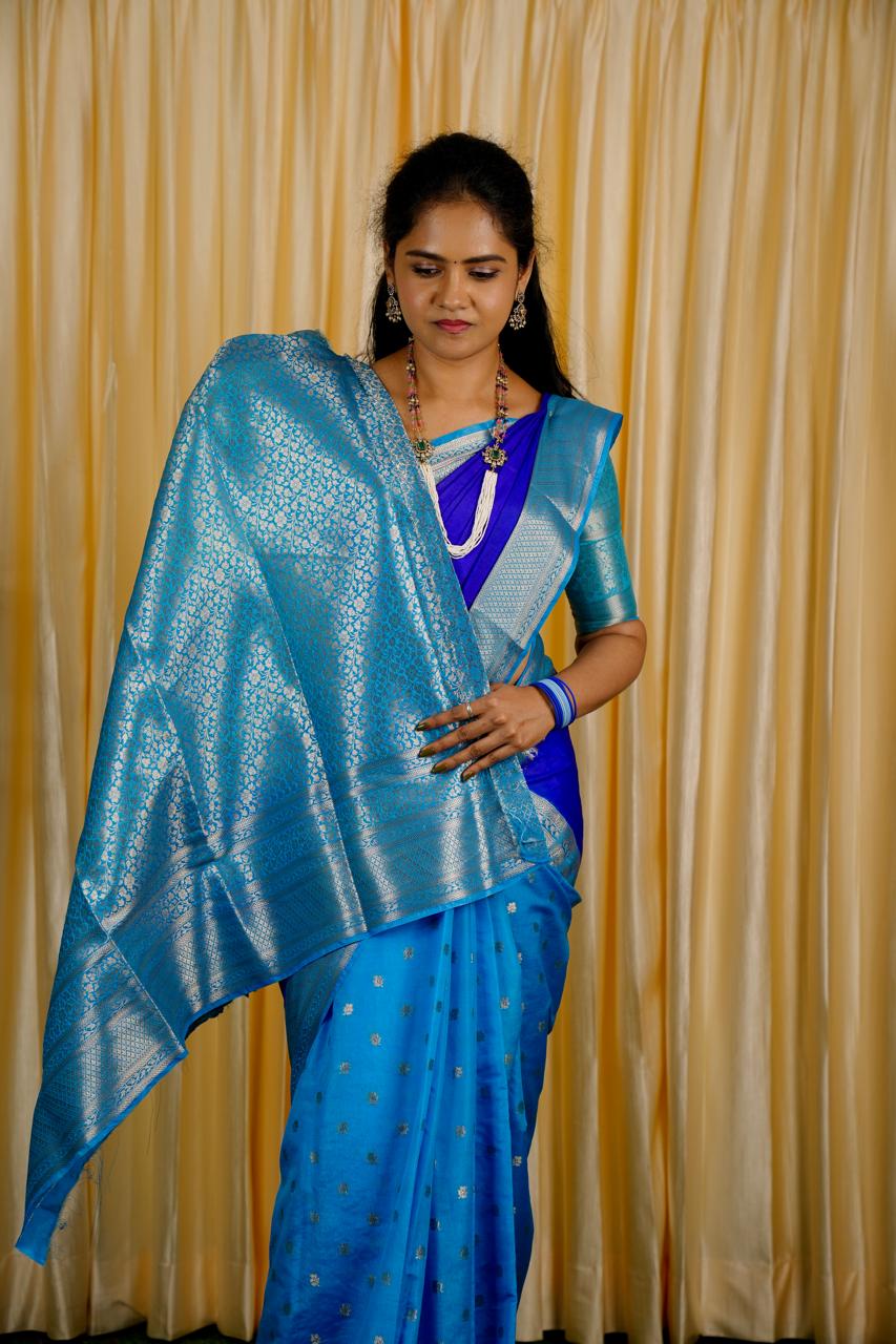 Warm silk sarees. in half and half 🥳✅