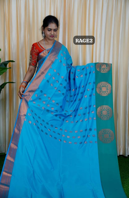 Korvai border soft silk sarees.🥰🥳
