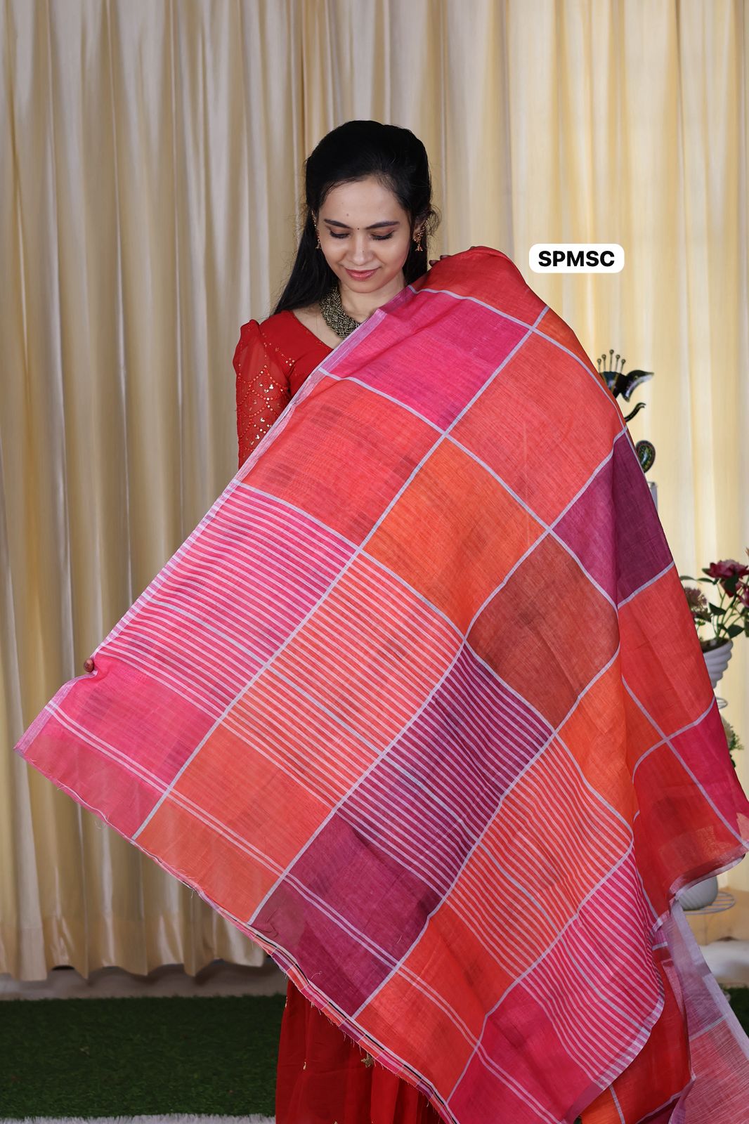 Cotton mix saree with attractive colours 🥳