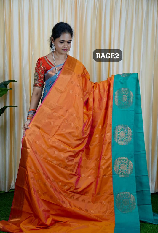 Korvai border soft silk sarees.🥳