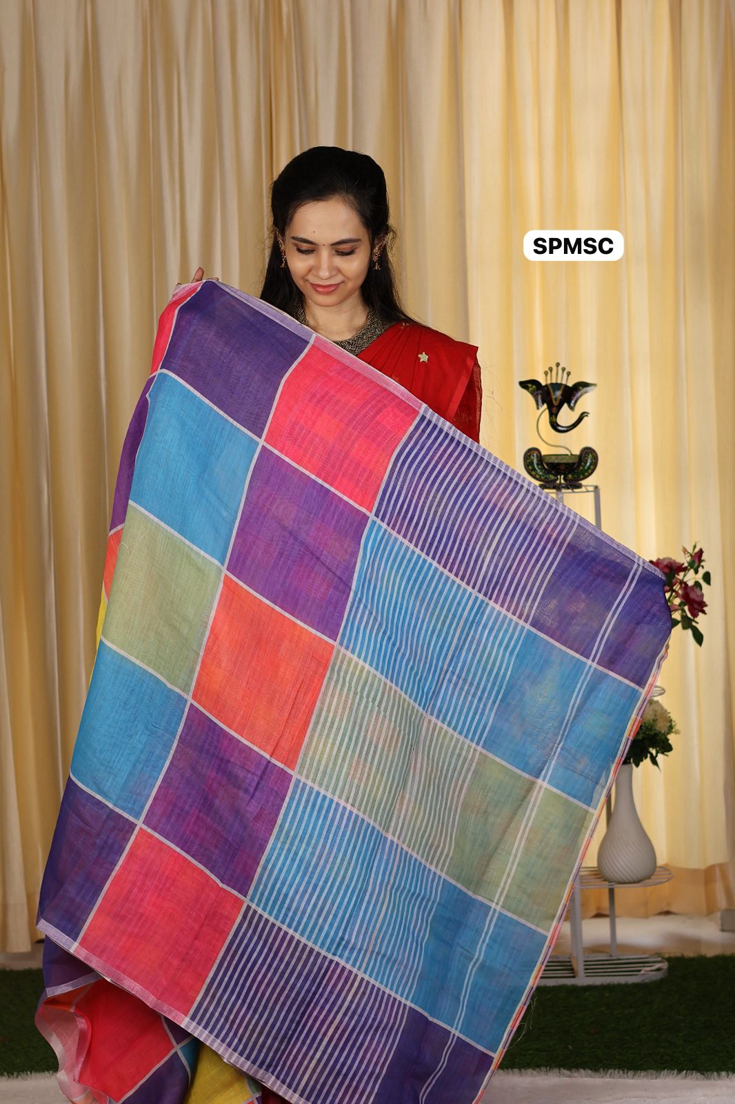 Cotton mix saree with attractive colours 🥳