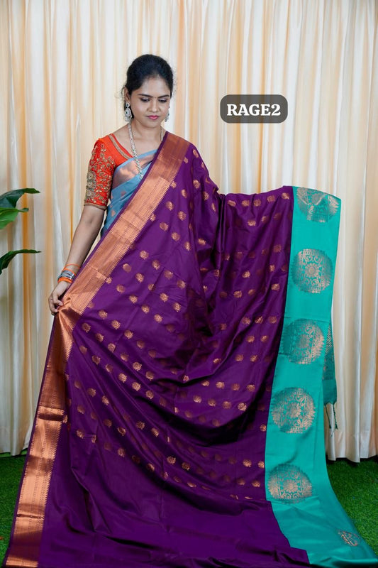 Korvai border soft silk sarees.🥳