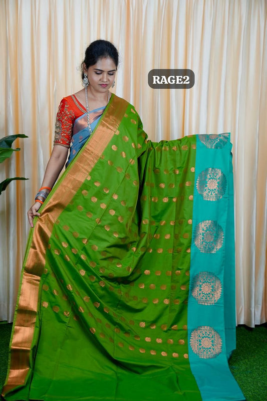 Korvai border soft silk sarees.🥳