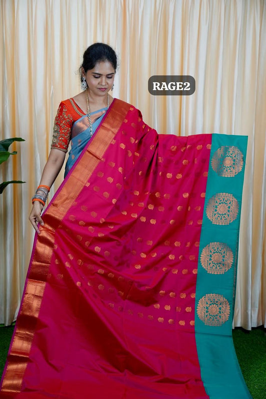 Korvai border soft silk sarees.🥳