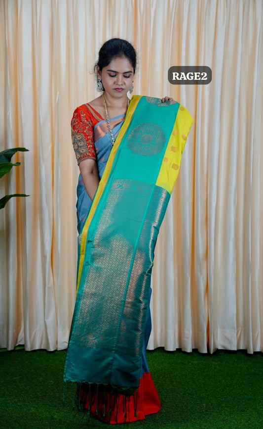 Korvai border soft silk sarees.🥳