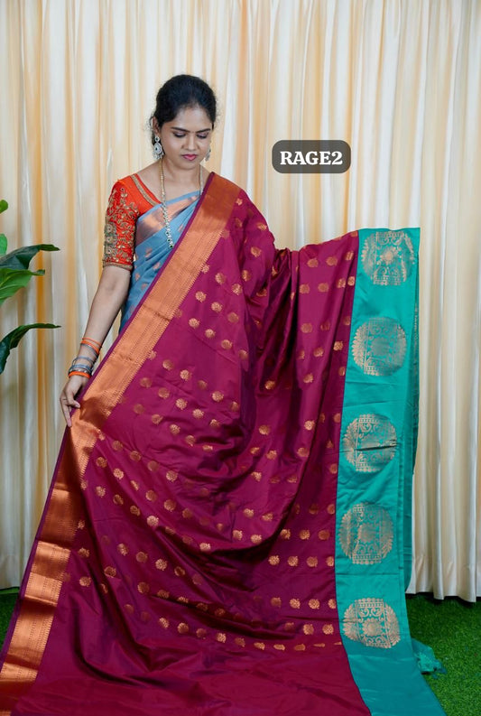 Korvai border soft silk sarees.🥰🥳