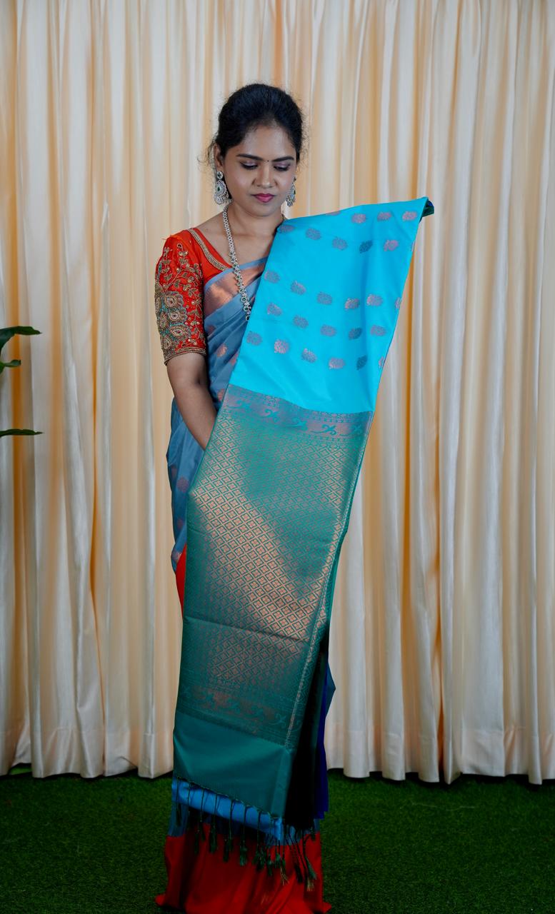 Korvai border soft silk sarees.🥰🥳
