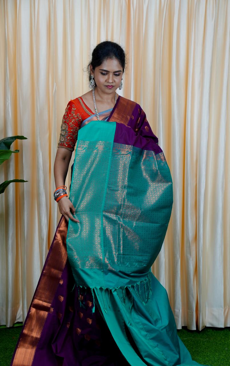 Korvai border soft silk sarees.🥳