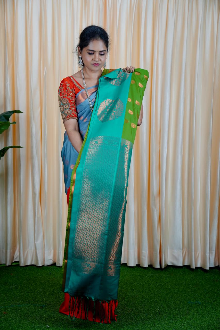 Korvai border soft silk sarees.🥳