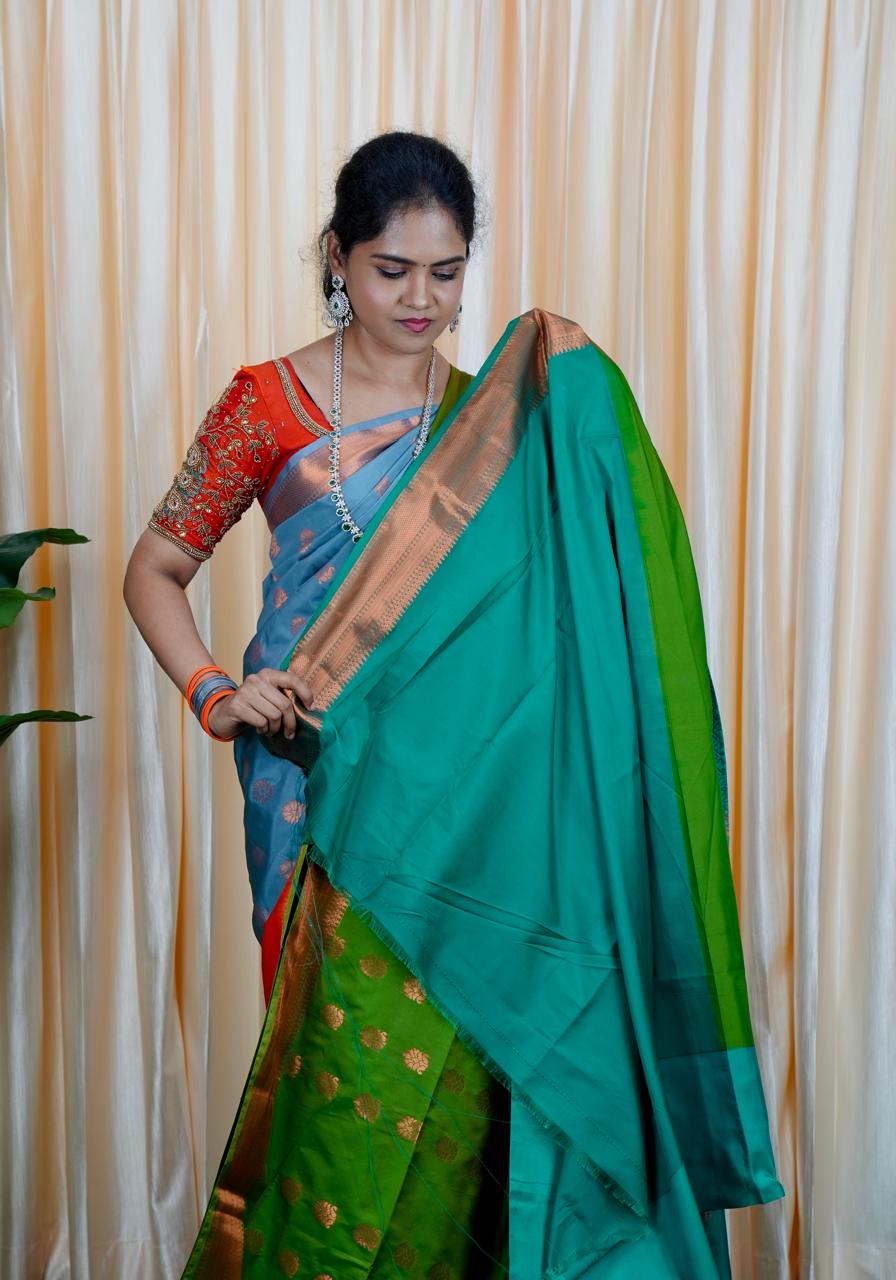 Korvai border soft silk sarees.🥳